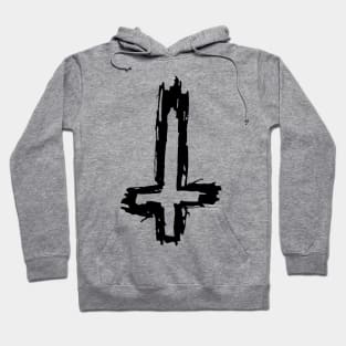 Dark and Gritty Inverted Cross Hoodie